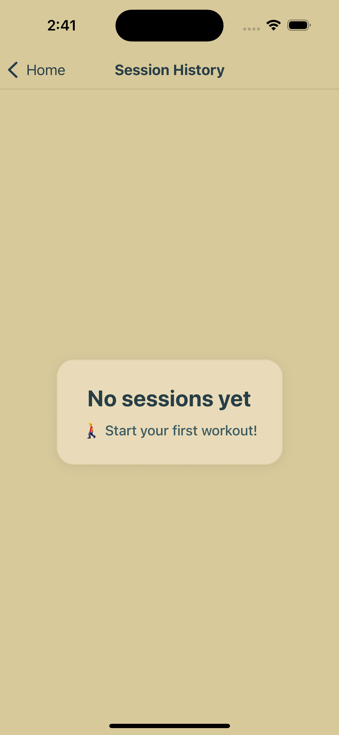 StepFlow history screen showing completed sessions